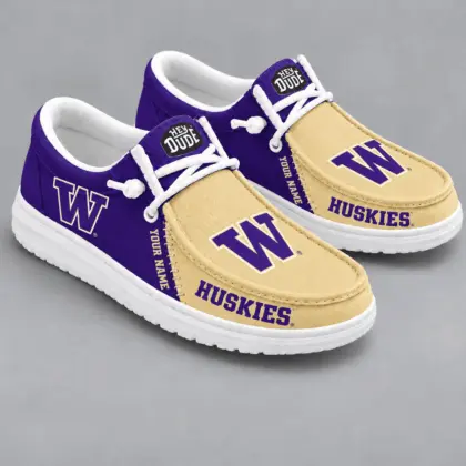 Washington Huskies | Premium NCAA Game Day Lace Up Loafer Shoes TD