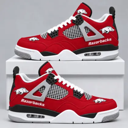 Arkansas Razorbacks | Premium NCAA Game Day Mesh AJ4 Shoes TD