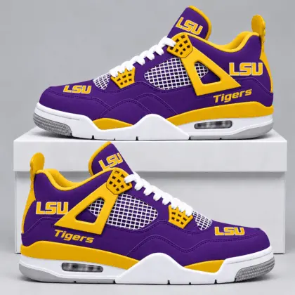 LSU Tigers | Premium NCAA Game Day Mesh AJ4 Shoes TD