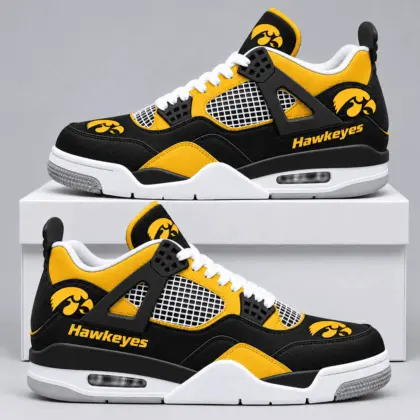 Iowa Hawkeyes | Premium NCAA Game Day Mesh AJ4 Shoes TD