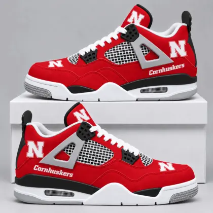 Nebraska Cornhuskers | Premium NCAA Game Day Mesh AJ4 Shoes TD