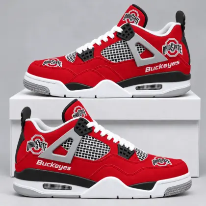 Ohio State Buckeyes | Premium NCAA Game Day Mesh AJ4 Shoes TD