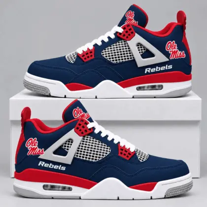 Ole Miss Rebels | Premium NCAA Game Day Mesh AJ4 Shoes TD