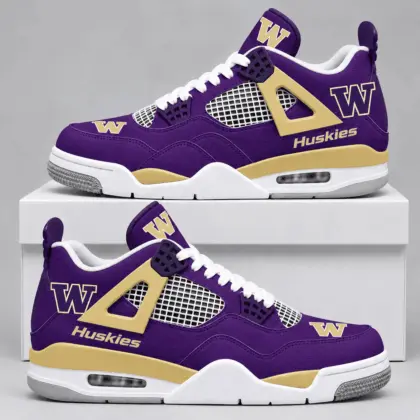 Washington Huskies | Premium NCAA Game Day Mesh AJ4 Shoes TD
