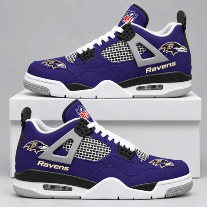 Baltimore Ravens | Premium NFL Retro Game Day AJ4 Shoes TD