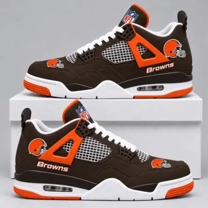 Cleveland Browns | Premium NFL Retro Game Day AJ4 Shoes TD