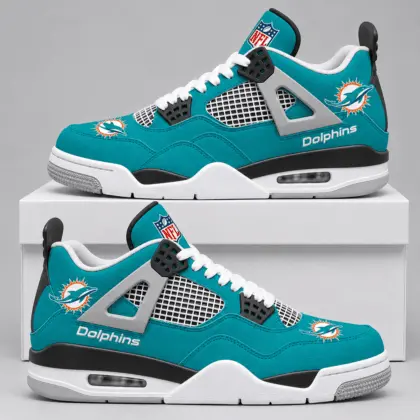 Miami Dolphins | Premium NFL Retro Game Day AJ4 Shoes TD