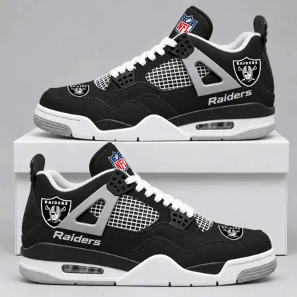 Las Vegas Raiders | Premium NFL Retro Game Day AJ4 Shoes TD