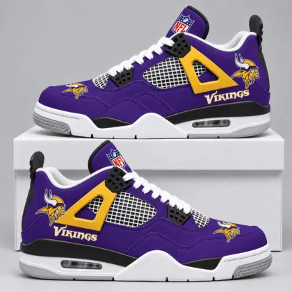 Minnesota Vikings | Premium NFL Retro Game Day AJ4 Shoes TD