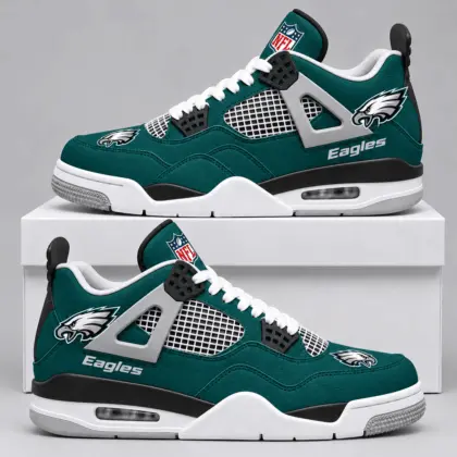 Philadelphia Eagles | Premium NFL Retro Game Day AJ4 Shoes TD