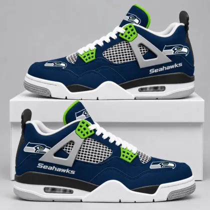 Seattle Seahawks | Premium NFL Retro Game Day AJ4 Shoes TD