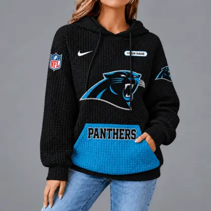Carolina Panthers | Premium NFL Cozy Two Tone Unisex Waffle Hoodie TD