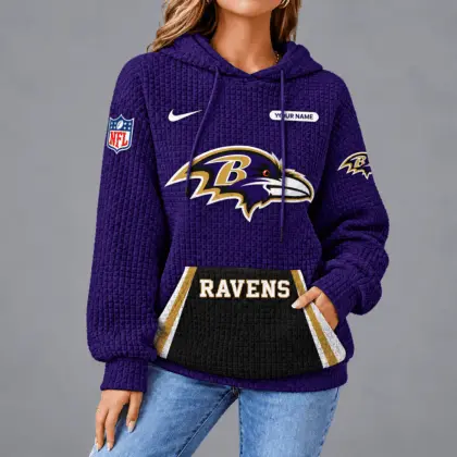 Baltimore Ravens | Premium NFL Cozy Two Tone Unisex Waffle Hoodie TD