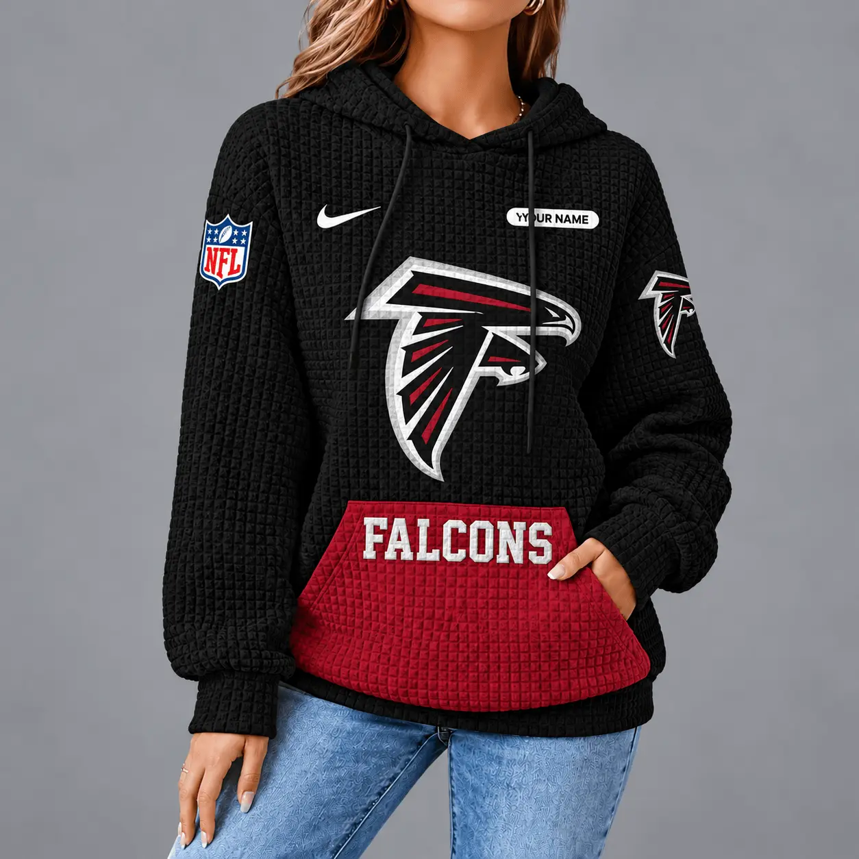 Atlanta Falcons | Premium NFL Cozy Two Tone Unisex Waffle Hoodie TD