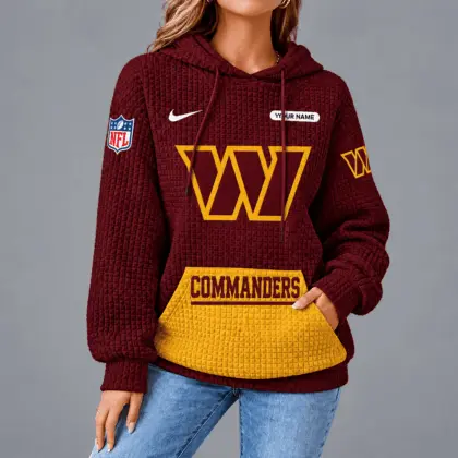 Washington Commanders | Premium NFL Cozy Two Tone Unisex Waffle Hoodie TD