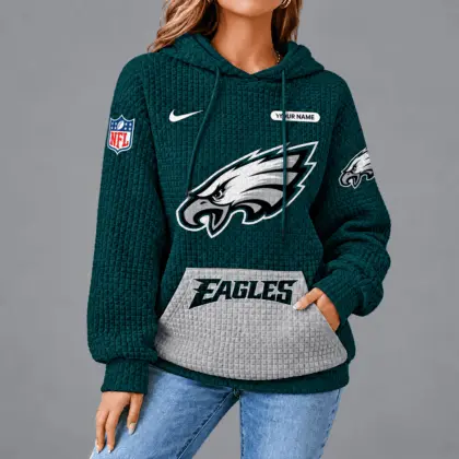 Philadelphia Eagles | Premium NFL Cozy Two Tone Unisex Waffle Hoodie TD