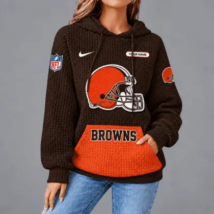 Cleveland Browns | Premium NFL Cozy Two Tone Unisex Waffle Hoodie TD