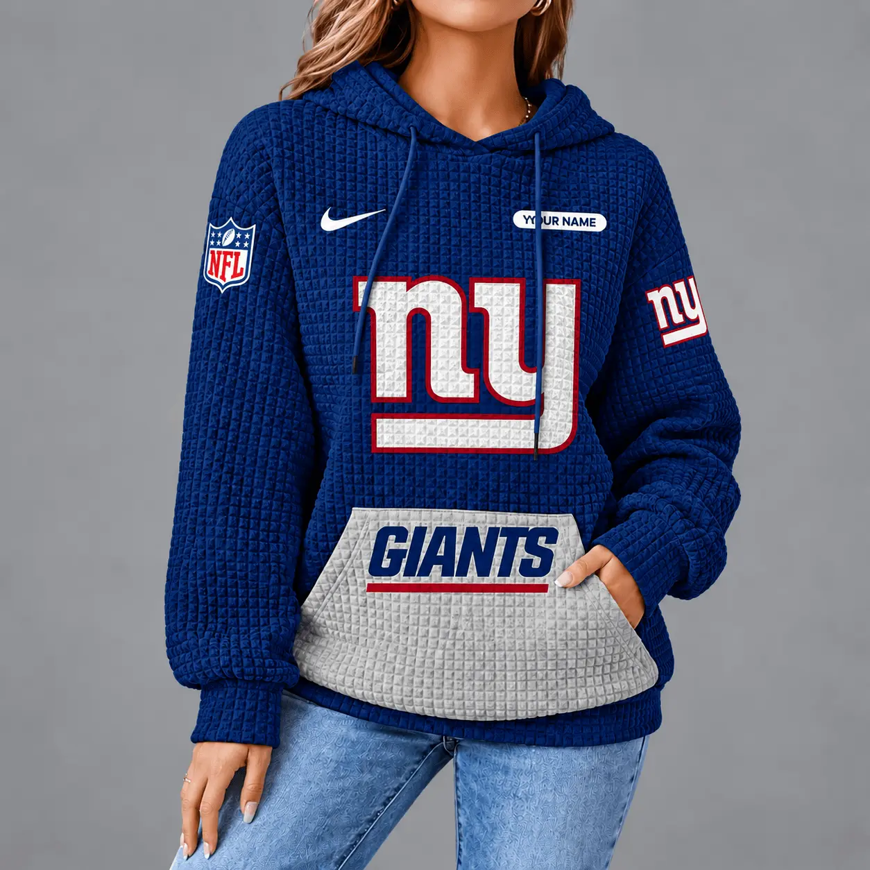 New York Giants | Premium NFL Cozy Two Tone Unisex Waffle Hoodie TD