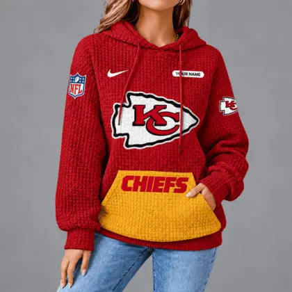 Kansas City Chiefs | Premium NFL Cozy Two Tone Unisex Waffle Hoodie TD