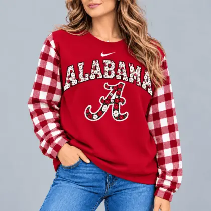 Alabama Crimson Tide | Premium NCAA Vintage Daisy Flower Sweatshirt TD