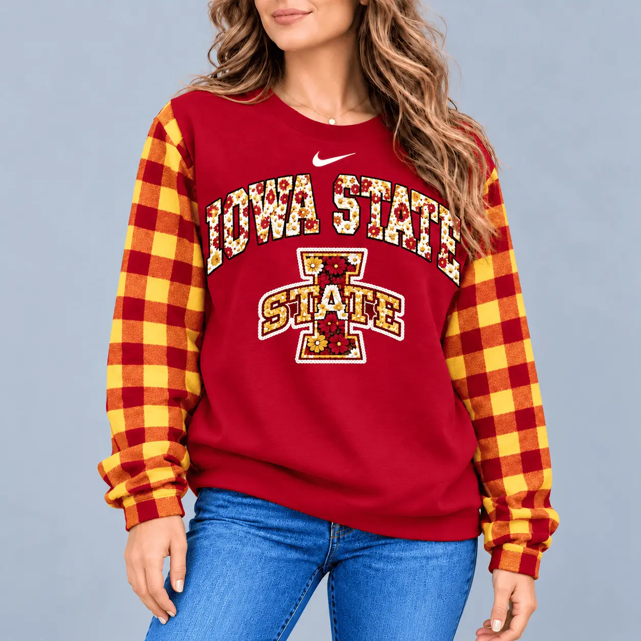 Iowa State Cyclones | Premium NCAA Vintage Daisy Flower Sweatshirt TD - Image 2