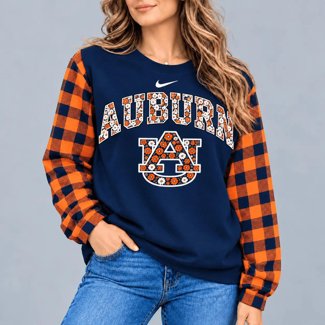 Auburn Tigers | Premium NCAA Vintage Daisy Flower Sweatshirt TD