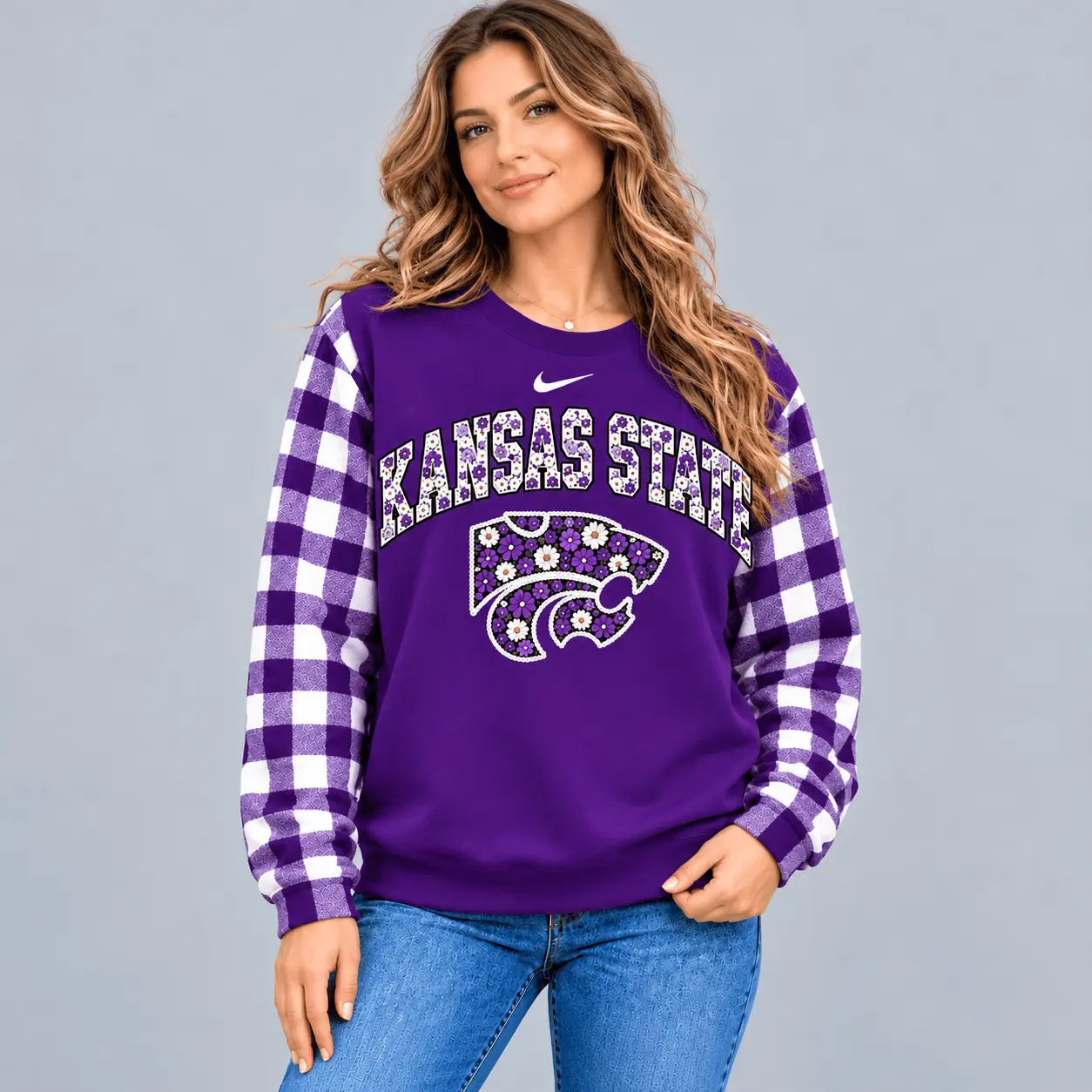 Kansas State Wildcats | Premium NCAA Vintage Daisy Flower Sweatshirt TD - Image 2
