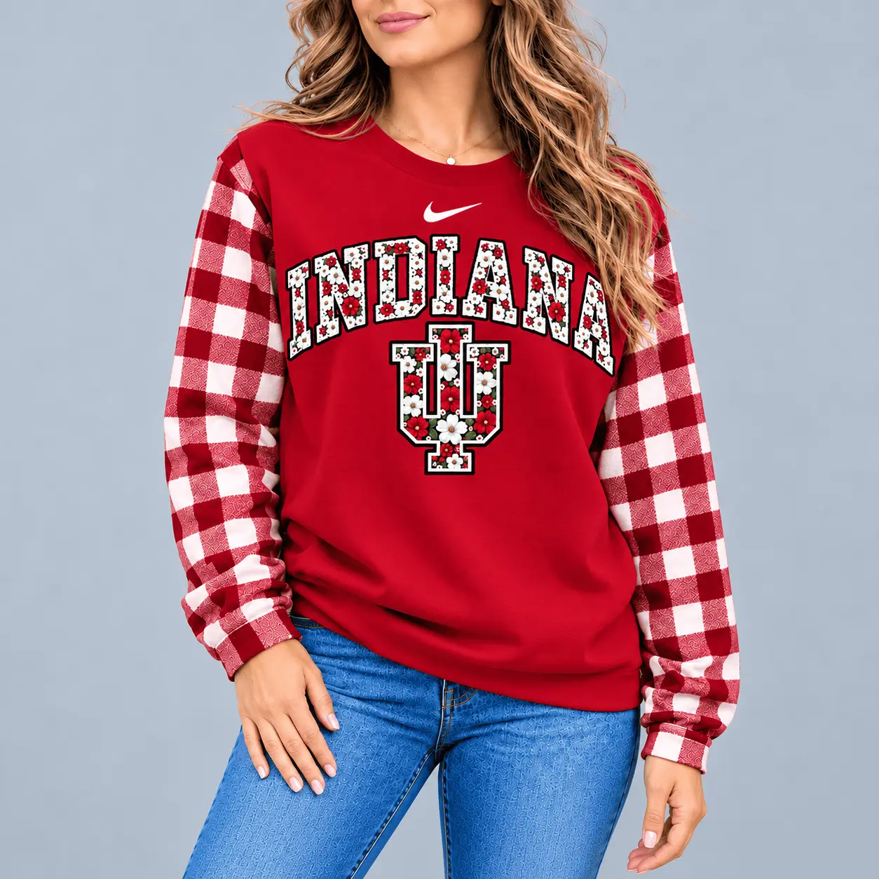Indiana Hoosiers | Premium NCAA Vintage Daisy Flower Sweatshirt TD - Image 2