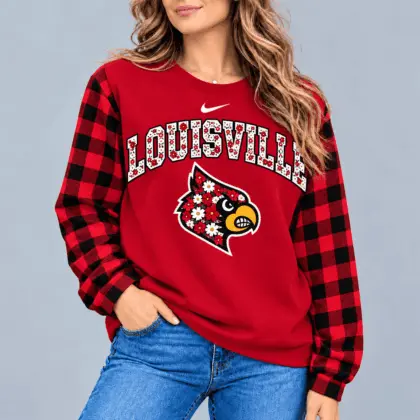 Louisville Cardinals | Premium NCAA Vintage Daisy Flower Sweatshirt TD