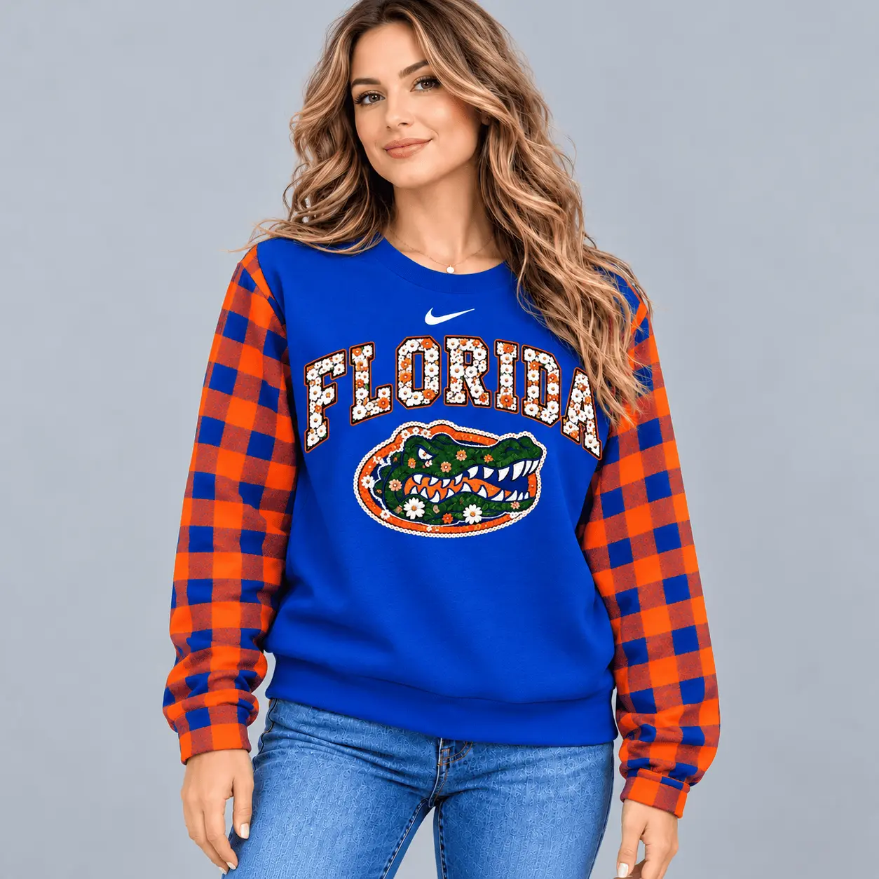 Florida Gators | Premium NCAA Vintage Daisy Flower Sweatshirt TD - Image 2