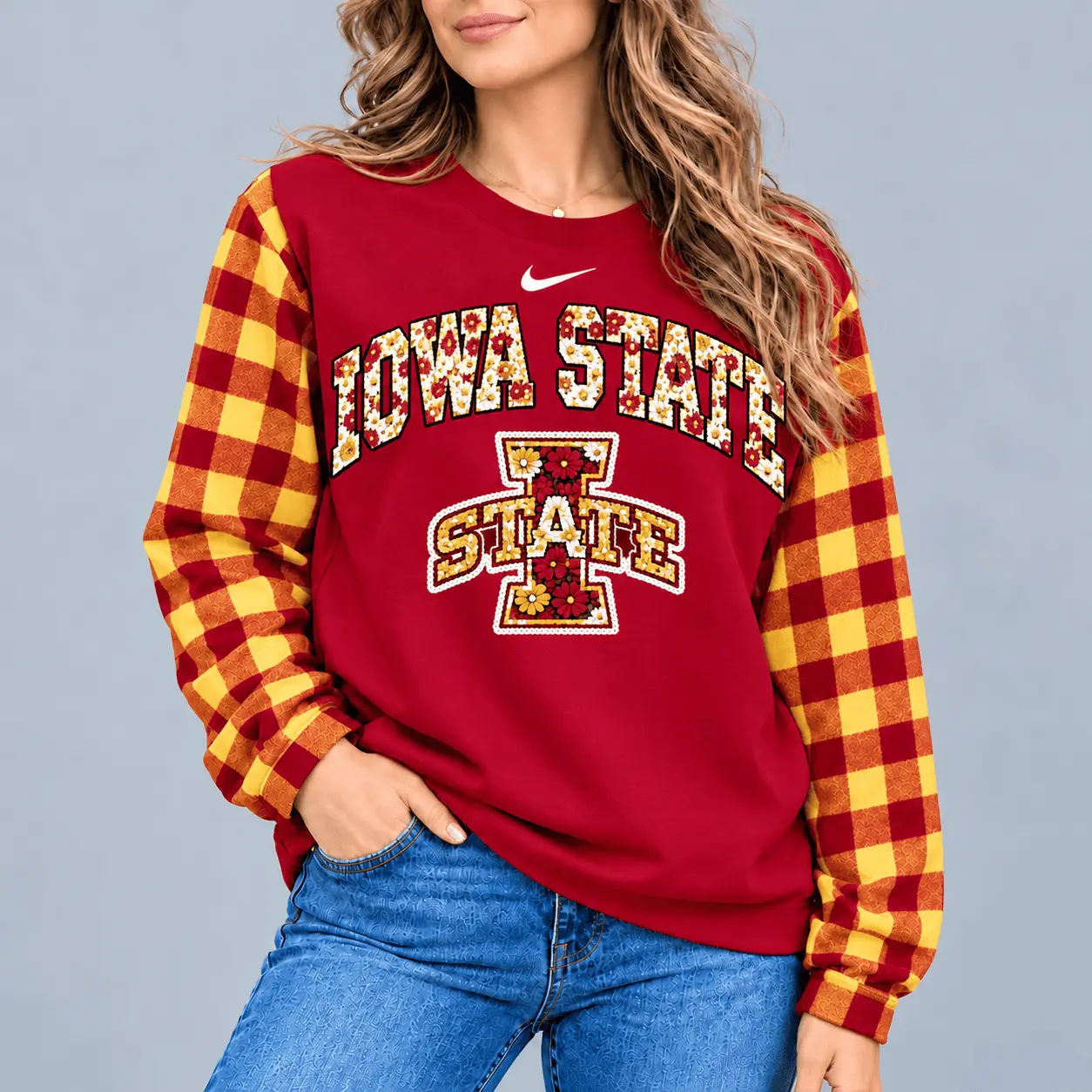 Iowa State Cyclones | Premium NCAA Vintage Daisy Flower Sweatshirt TD