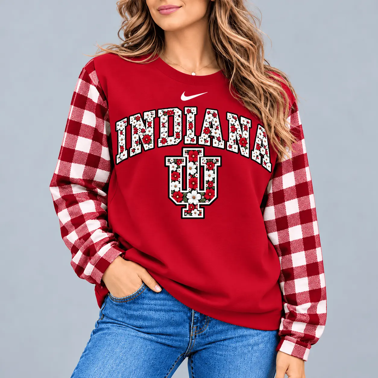Indiana Hoosiers | Premium NCAA Vintage Daisy Flower Sweatshirt TD