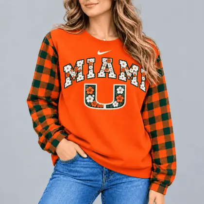 Miami Hurricanes | Premium NCAA Vintage Daisy Flower Sweatshirt TD