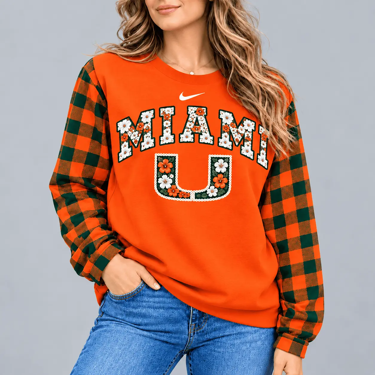 Miami Hurricanes | Premium NCAA Vintage Daisy Flower Sweatshirt TD