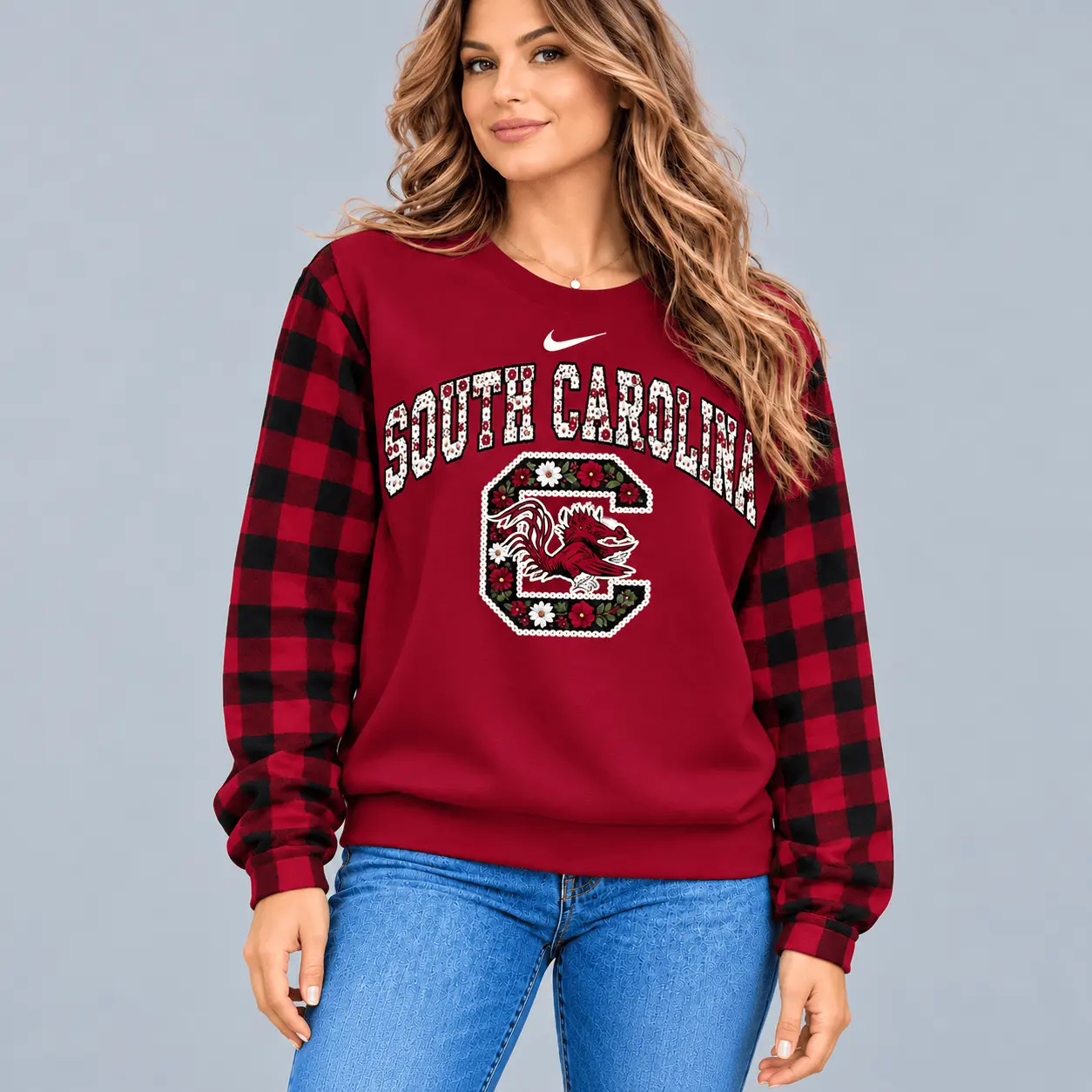South Carolina Gamecocks | Premium NCAA Vintage Daisy Flower Sweatshirt TD - Image 2