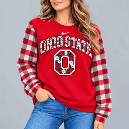 Ohio State Buckeyes | Premium NCAA Vintage Daisy Flower Sweatshirt TD