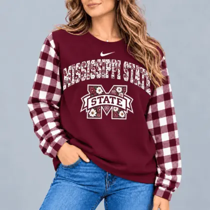 Mississippi State Bulldogs | Premium NCAA Vintage Daisy Flower Sweatshirt TD