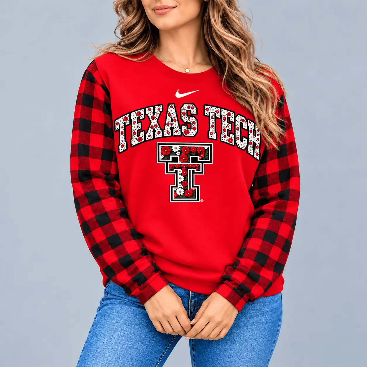 Texas Tech Red Raiders | Premium NCAA Vintage Daisy Flower Sweatshirt TD - Image 2