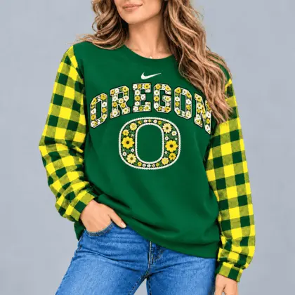 Oregon Ducks | Premium NCAA Vintage Daisy Flower Sweatshirt TD