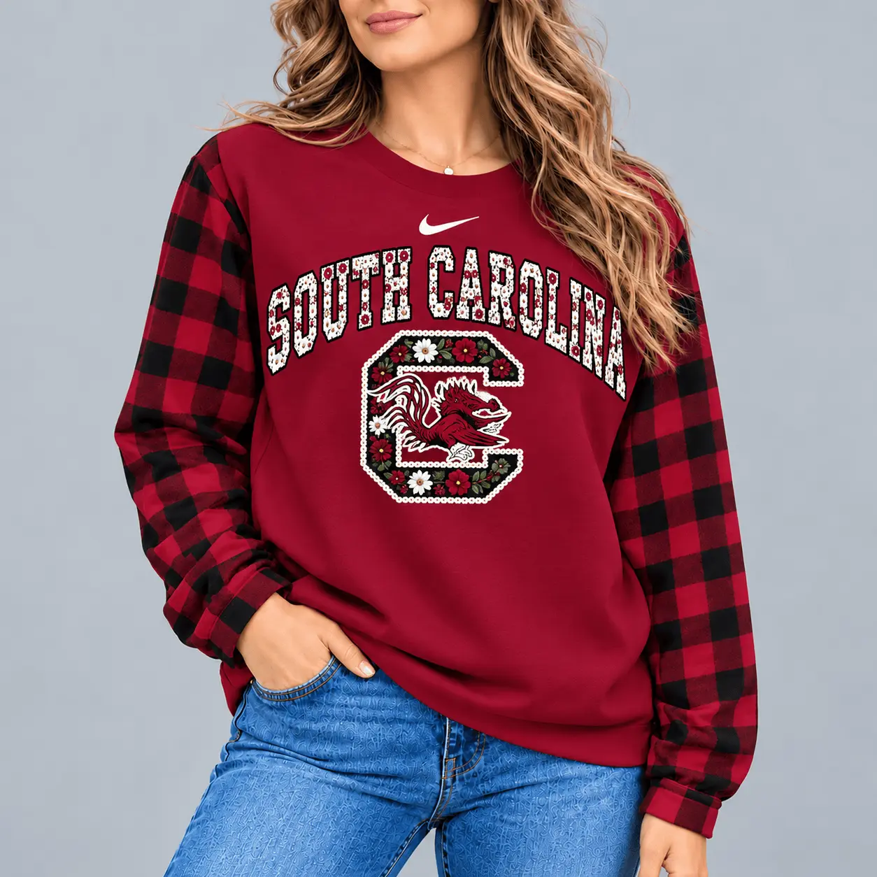 South Carolina Gamecocks | Premium NCAA Vintage Daisy Flower Sweatshirt TD
