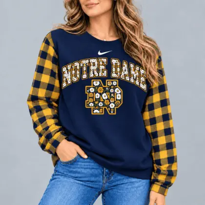 Notre Dame Fighting Irish | Premium NCAA Vintage Daisy Flower Sweatshirt TD