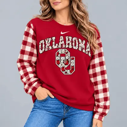 Oklahoma Sooners | Premium NCAA Vintage Daisy Flower Sweatshirt TD