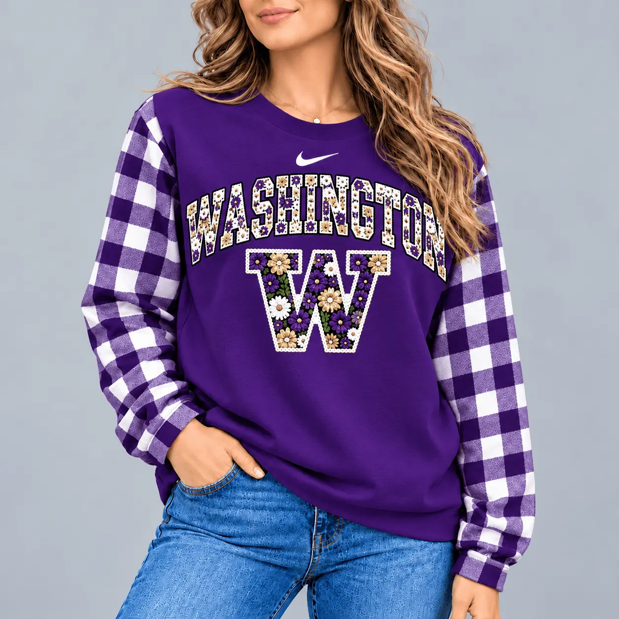 Washington Huskies | Premium NCAA Vintage Daisy Flower Sweatshirt TD