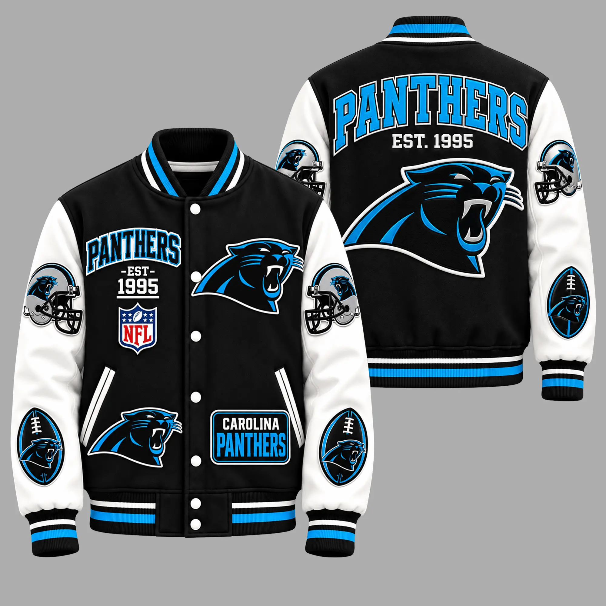 Carolina Panthers | Premium NFL Baseball Jacket TD