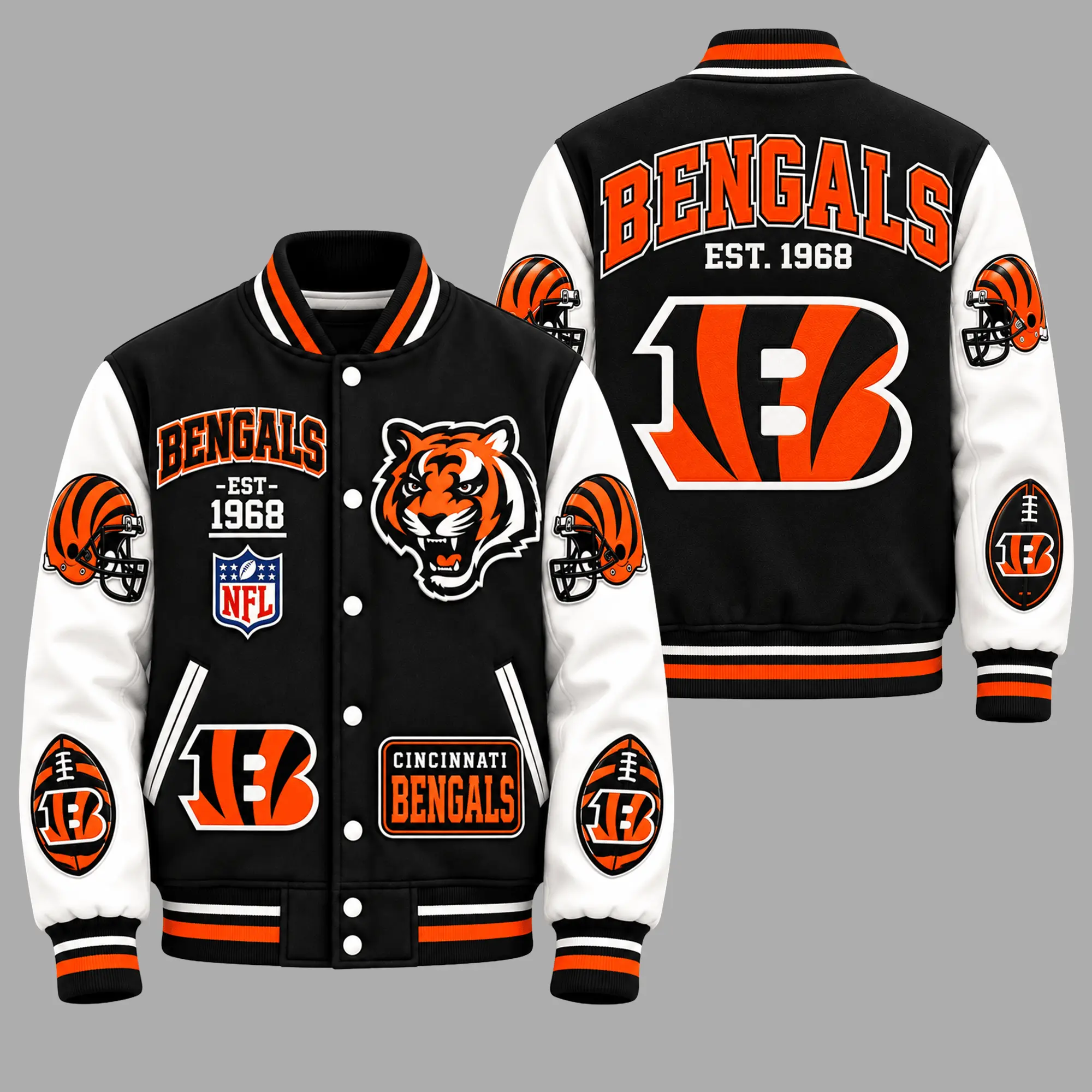 Cincinnati Bengals | Premium NFL Baseball Jacket TD