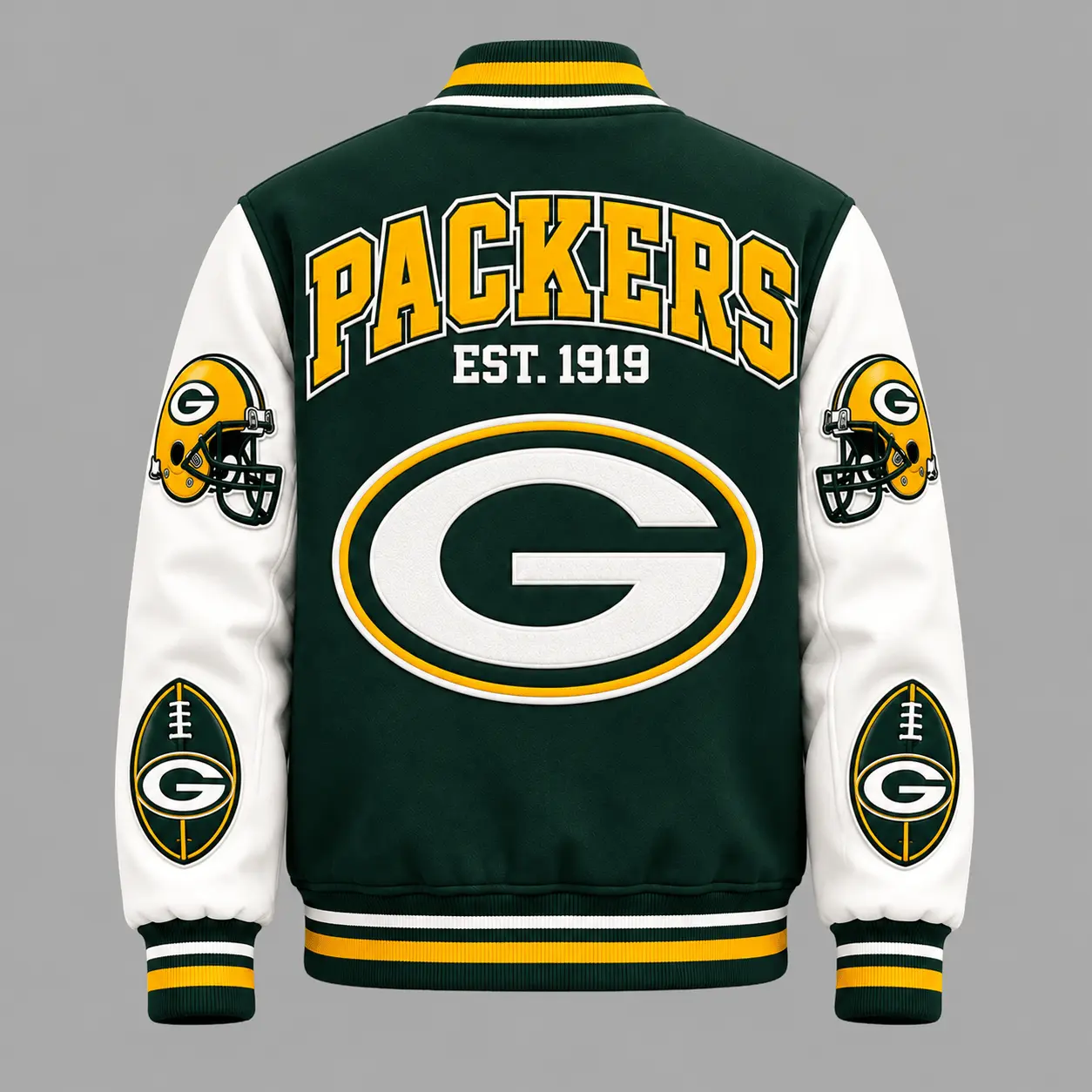 Green Bay Packers | Premium NFL Baseball Jacket TD - Image 3