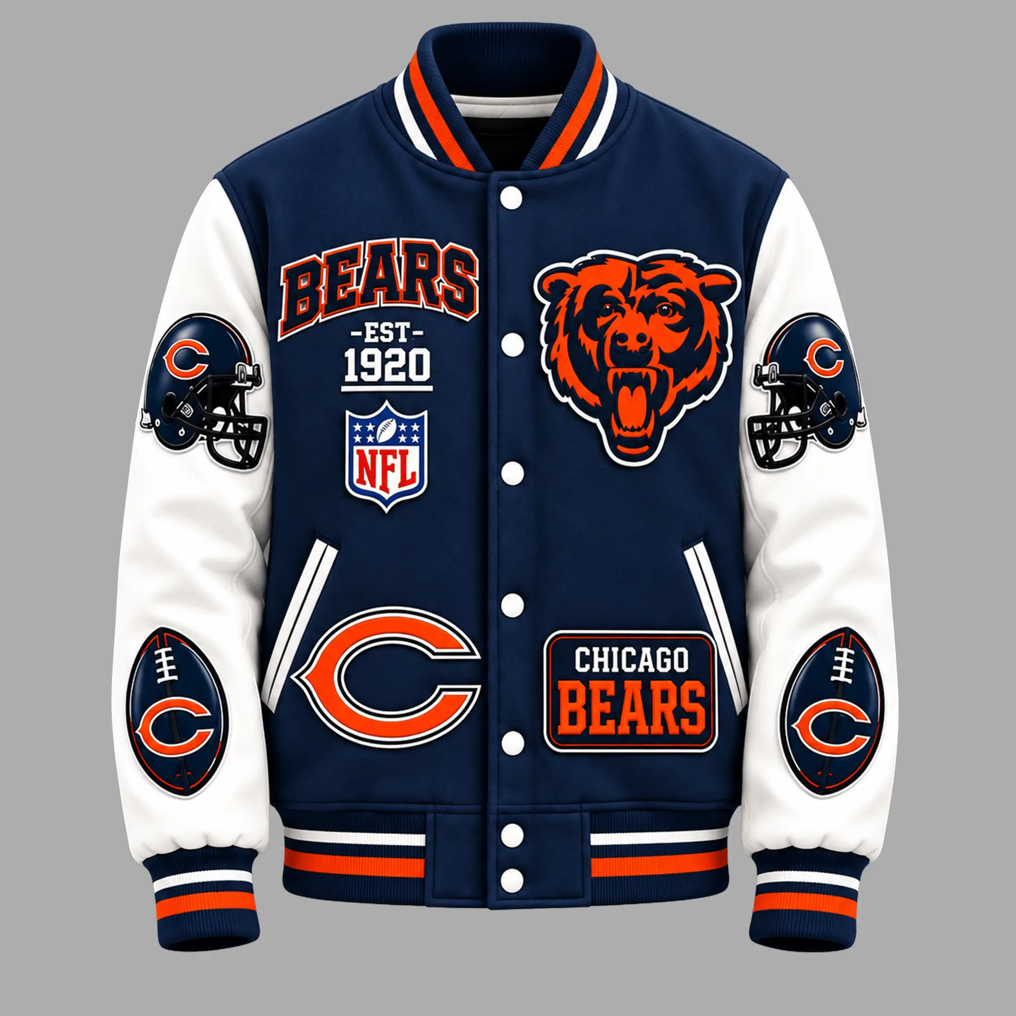 Chicago Bears | Premium NFL Baseball Jacket TD - Image 2