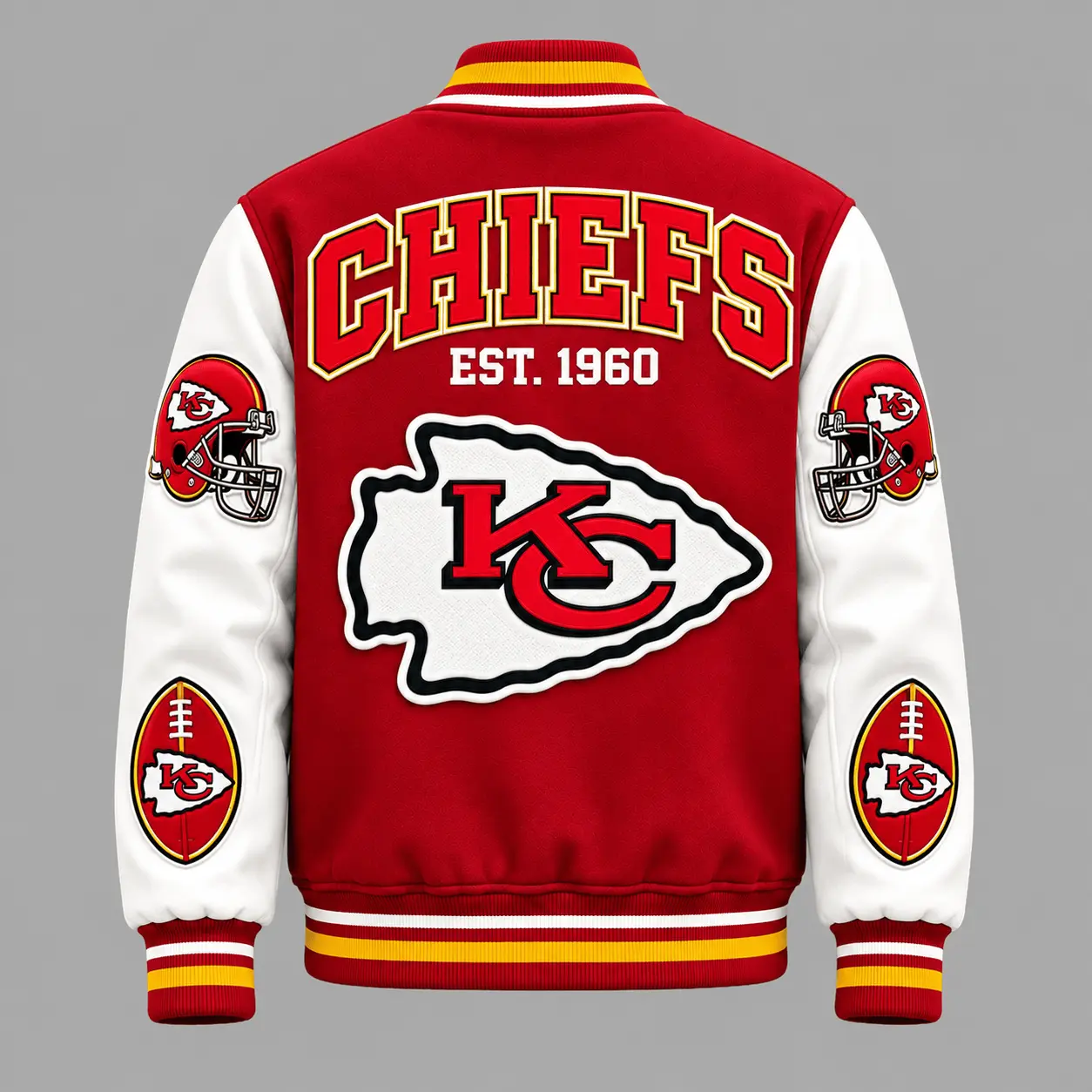 Kansas City Chiefs | Premium NFL Baseball Jacket TD - Image 3