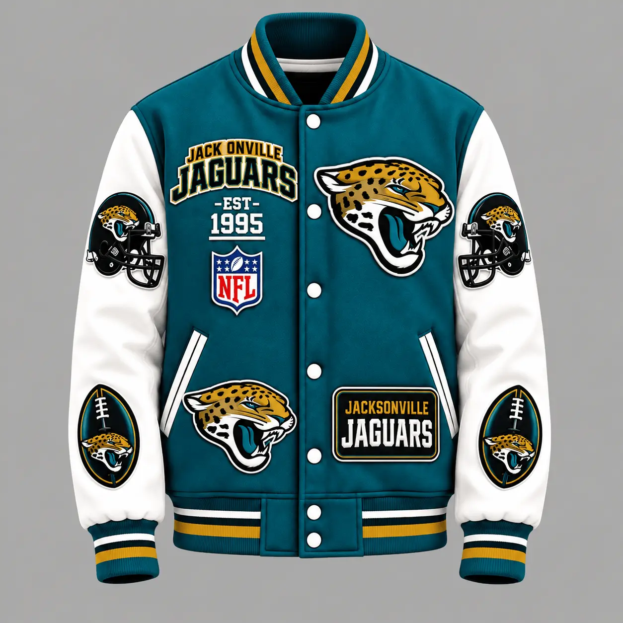 Jacksonville Jaguars | Premium NFL Baseball Jacket TD - Image 2