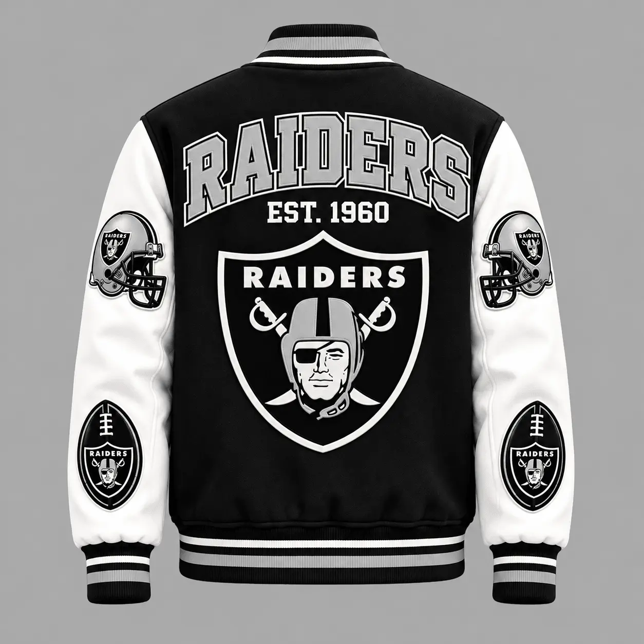Las Vegas Raiders | Premium NFL Baseball Jacket TD - Image 3